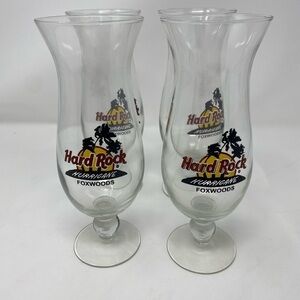 Set of 4 - Hard Rock Hurricane Foxwoods Glasses